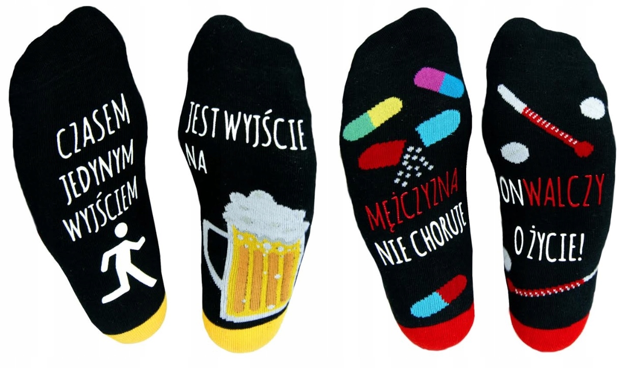 

2PAK Skarpetki Śmieszne napisy na prezent 39-42