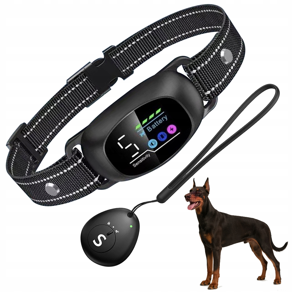 Levně 2V1 Led Elektrický Protištěkací Obojek Pro Psa S Displejem