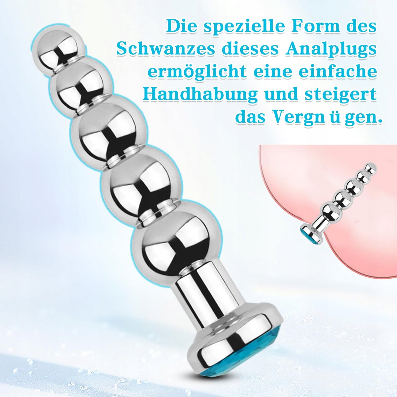 METALL ANALPLUG STAL NIERDZEWNA DLA KOBIET (NIEBIESKI) — miniatura 4
