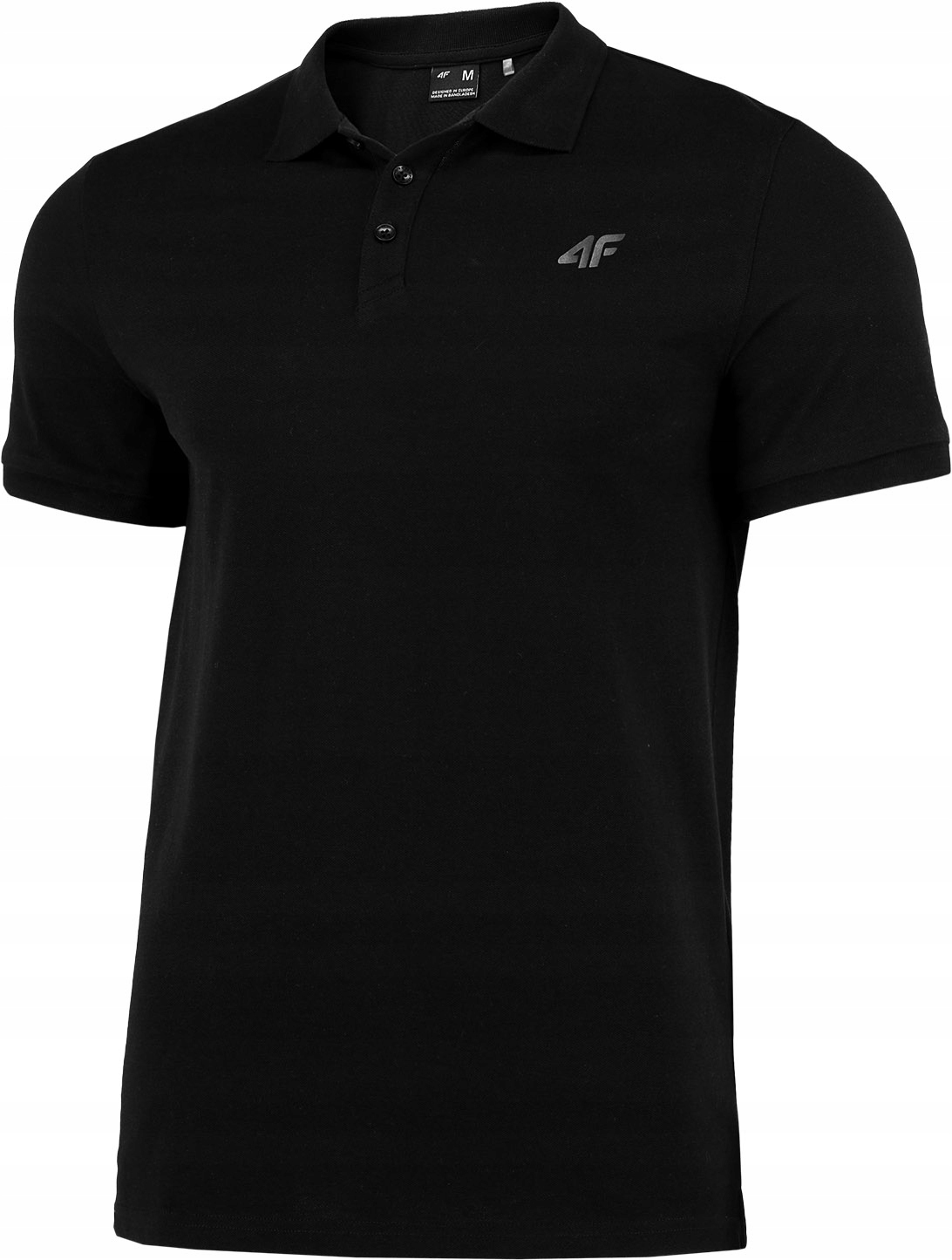 4F KOSZULKA POLO CZARNA POLÓWKA 100% BAWEŁNA M129 r. S