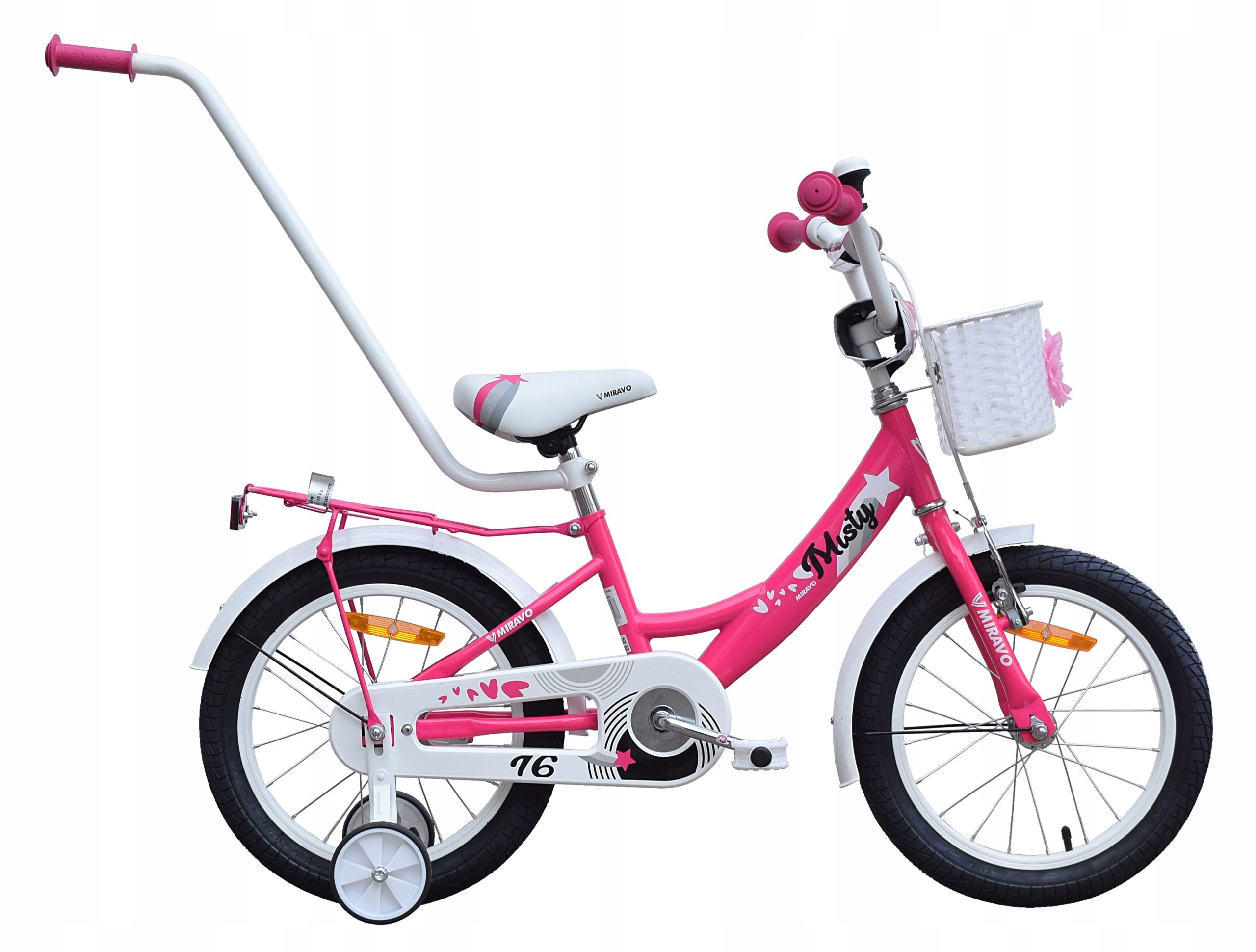 Rowerek Dziecięcy 16 Cali Rower Dla Dziewczynki Koszyk I Prowadnik