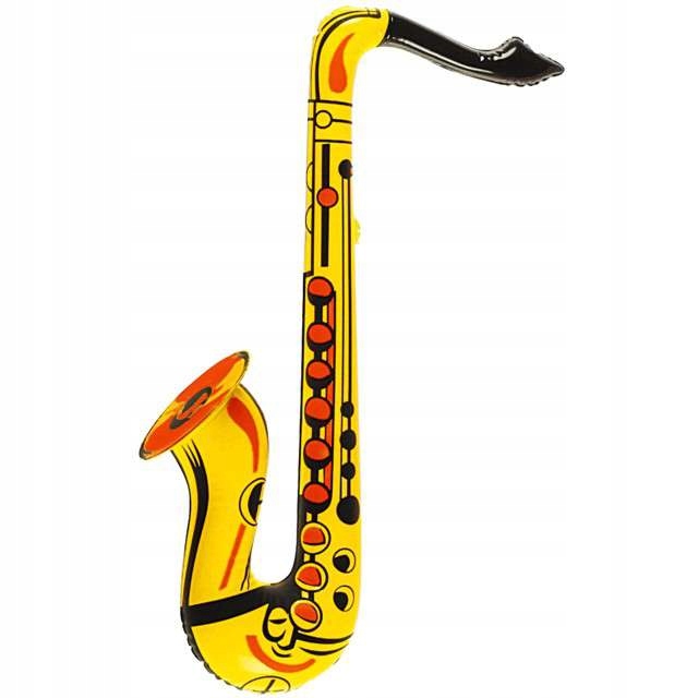 

Dmuchany Saksofon zabawka Muzyka żółty 55 cm