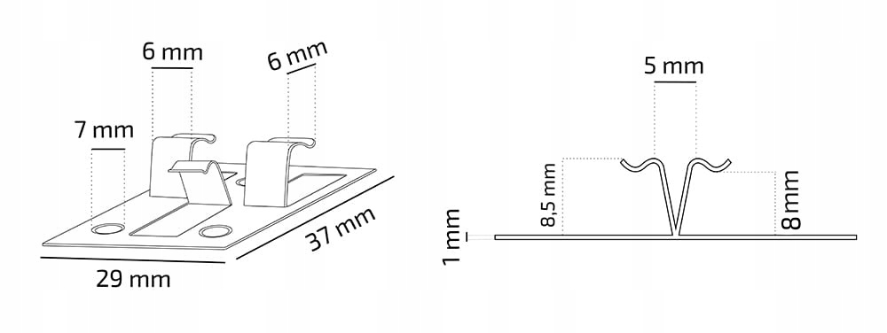 KLIPSY MONTAŻOWE METALOWE DESKA TARASOWA KOMPOZYTOWA MONTAŻ UKRYTY 50szt Kod producenta Klips 50szt