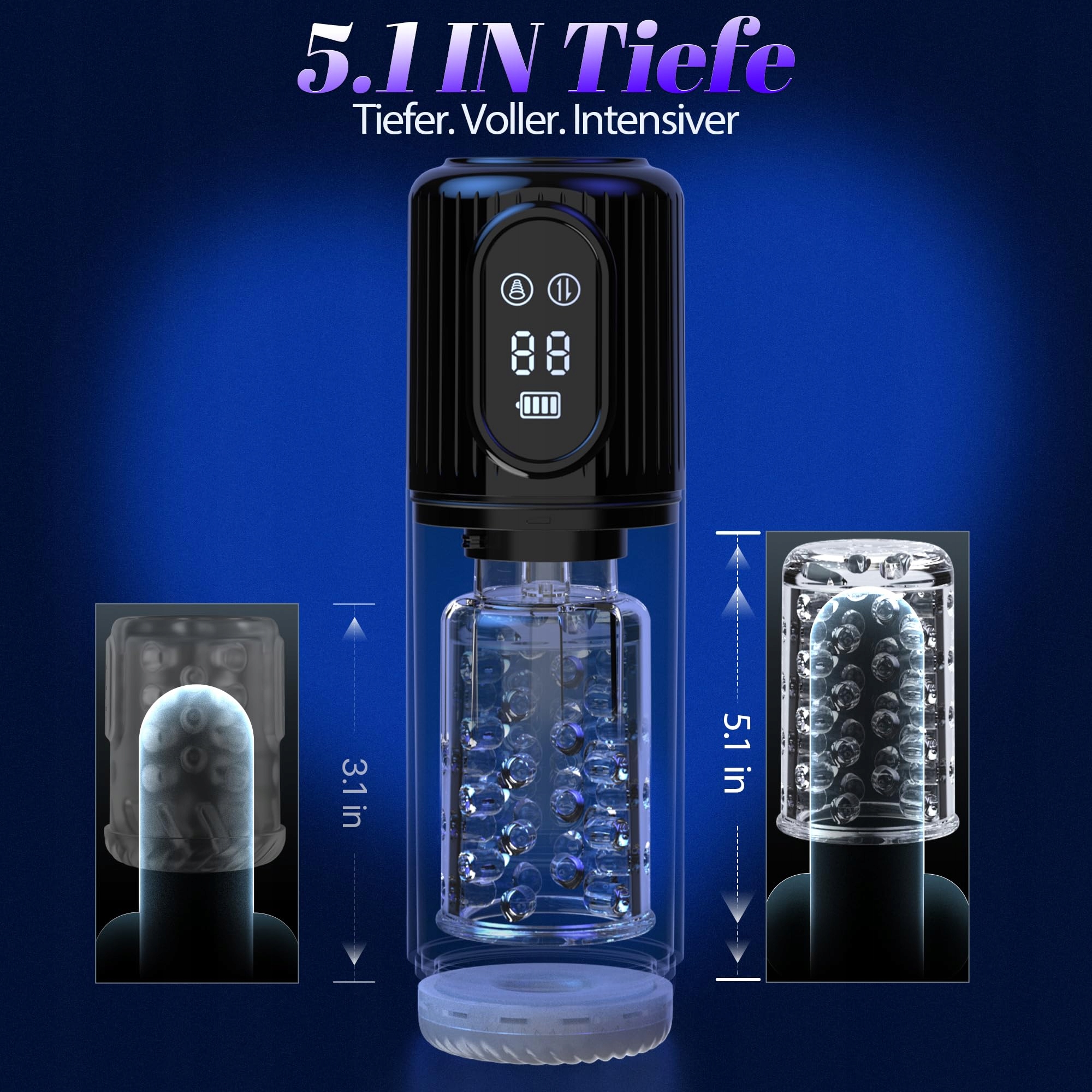 CONTITOP Electric Male Masturbator 7 Telescopic & Rotating Modes — miniatura 7