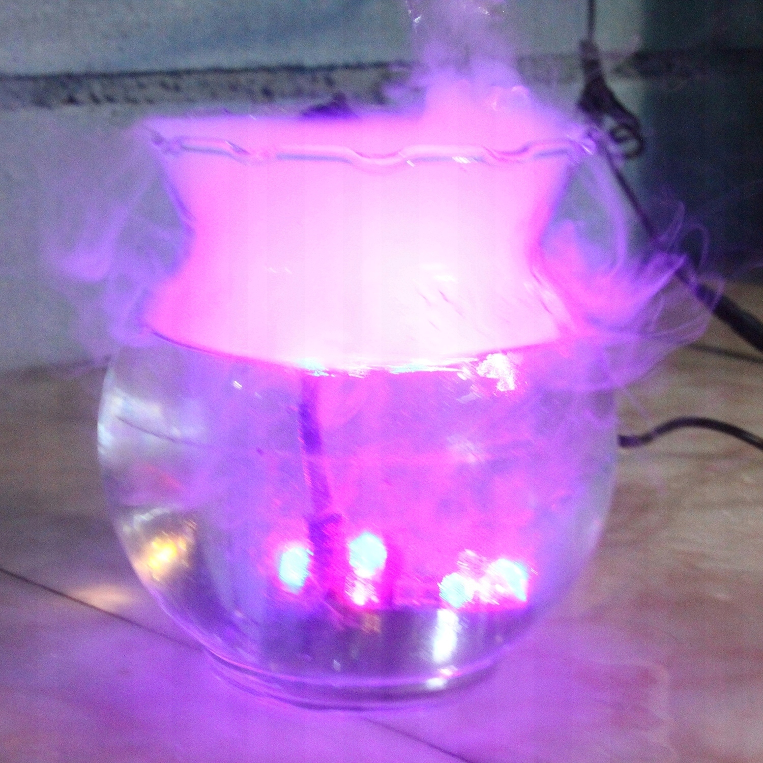 ULTRADŹWIĘKOWY WYTWORNIK MGŁY, FOGGER ZAMGŁAWIACZ GENERATOR PARY LED 12 LED Moc 19 W