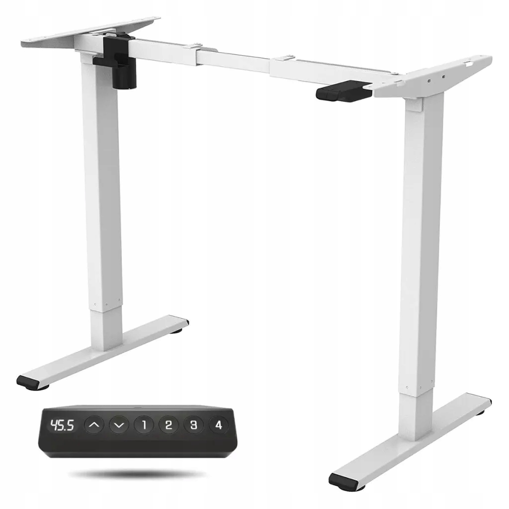 Stelaż Do Biurka Elektryczny EZ1 Regulacja Wysokości Biały 71-116 CM