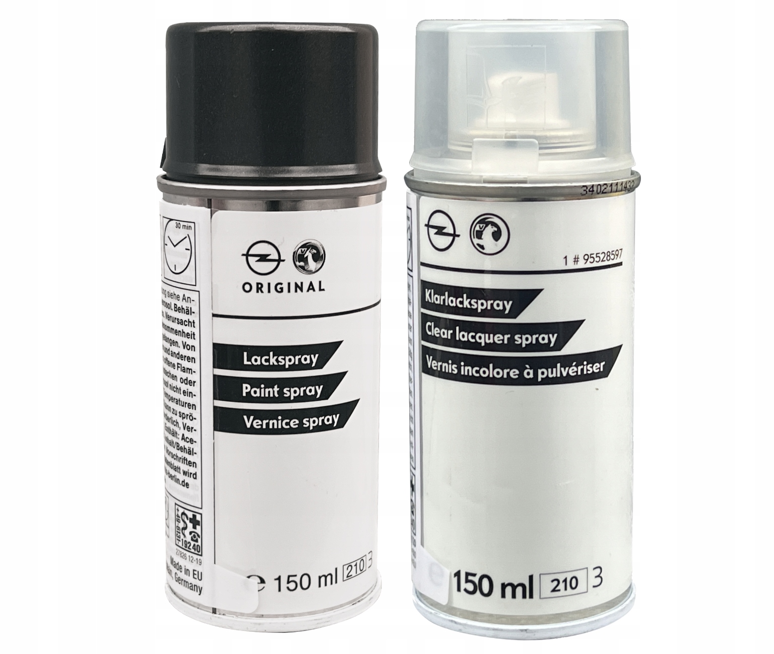 Lakier do Opel Z190 Zestaw 2x150ml Spray Phantom Grey Mica Met.