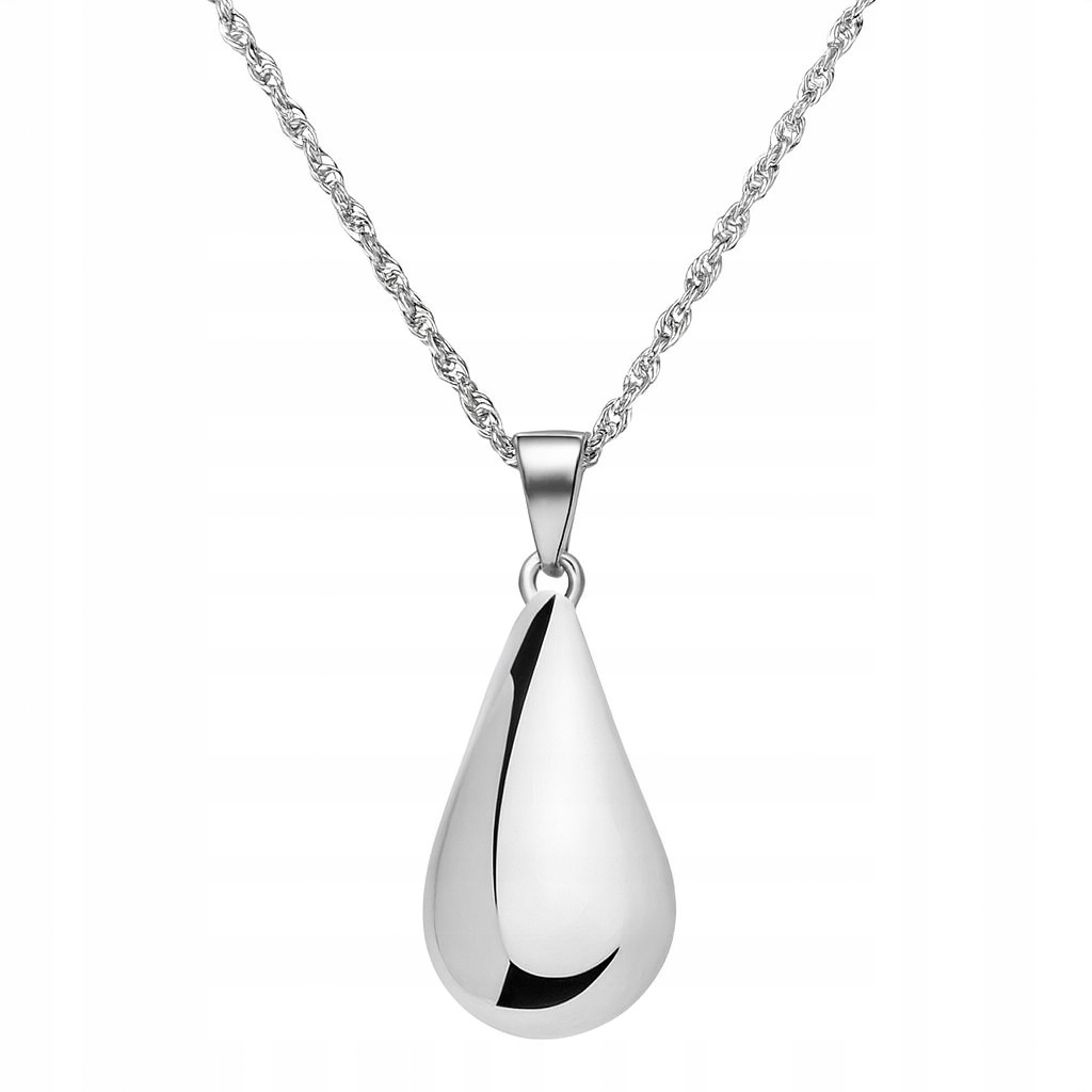 Stříbrný Náhrdelník Řetízek S Přívěskem Velká Kapka Slzička Stříbro 925