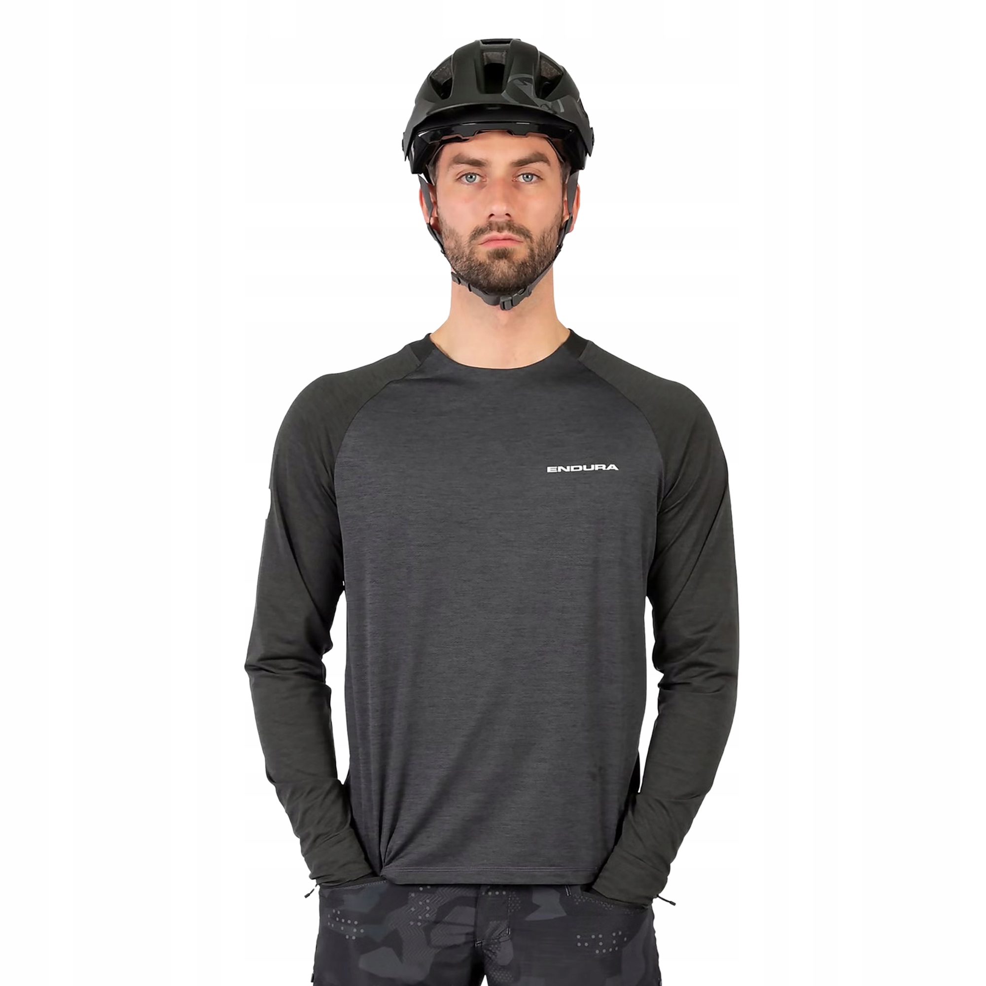 Longsleeve rowerowy męski Endura Singletrack pewter XL