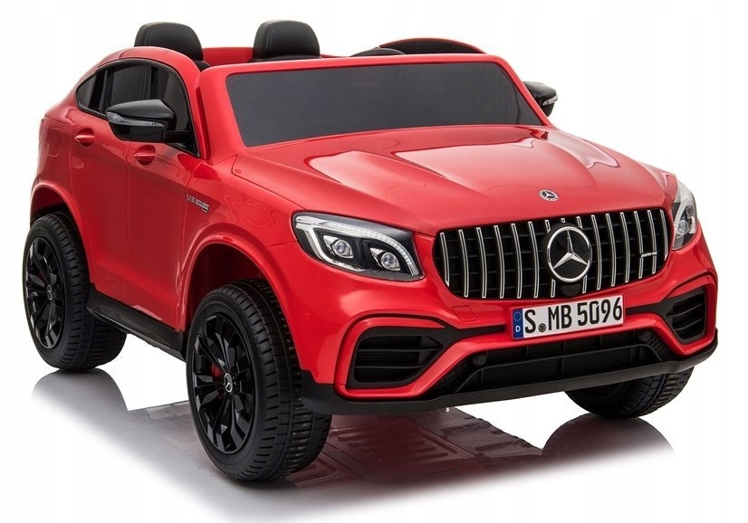 Auto na akumulator dwuosobowe Led MP3 z pilotem 138 cm czerwone dla dzieci