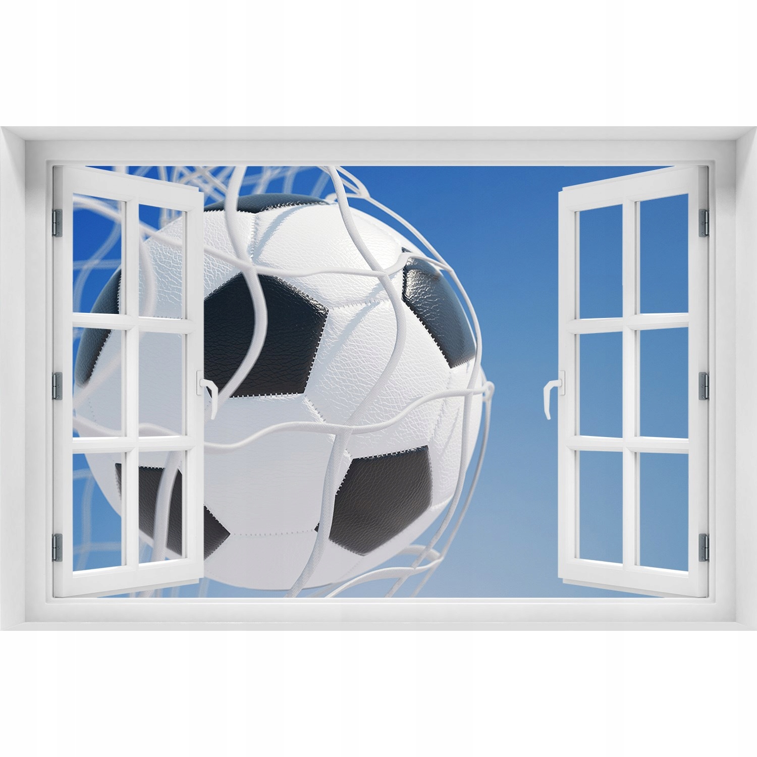 

Naklejka na ścianę 3D Okno widok Piłka w bramce