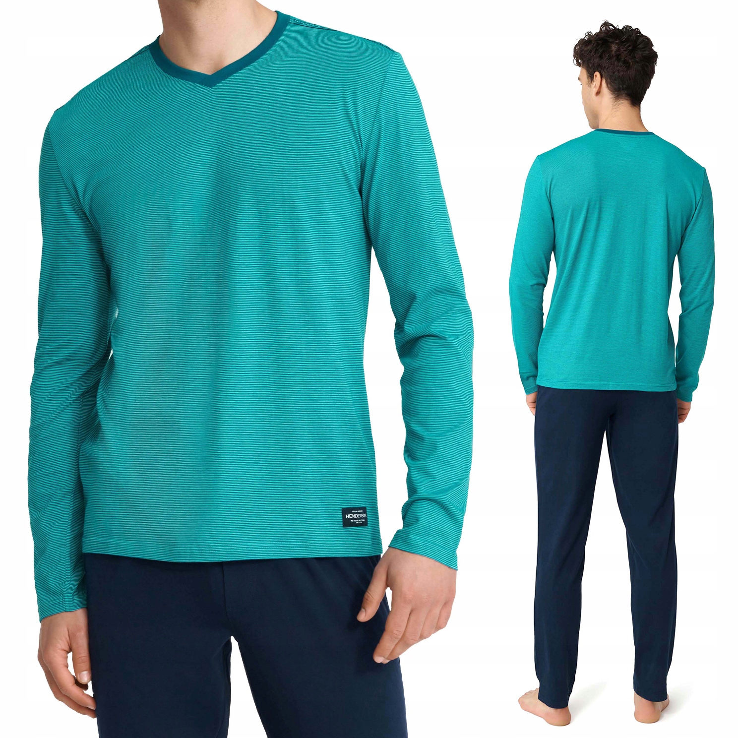 Pánské pyžamo s dlouhým rukávem bavlna Henderson XL