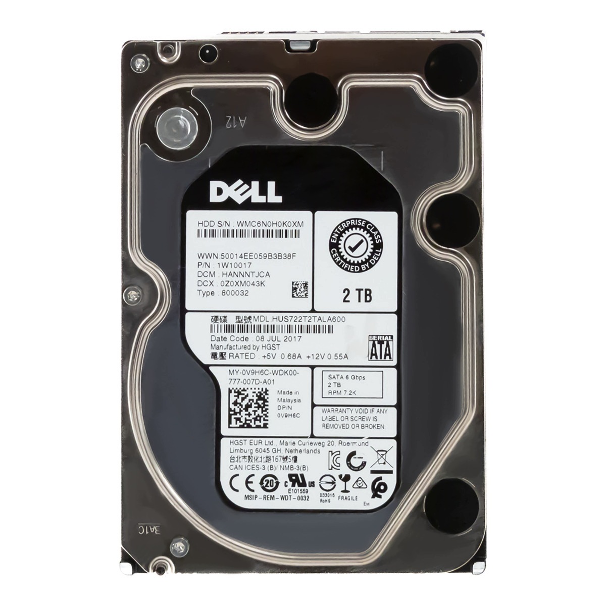 Dell 0V9H6C 2TB 7.2K 128MB Sata III 3.5'' HUS722T2TALA600