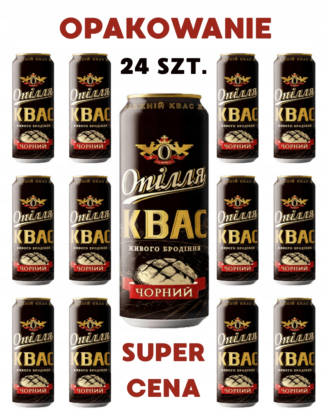 Levně Kyselina Chlebová Opillia Černá 24x 0,5L Plechovka Velkoobchod