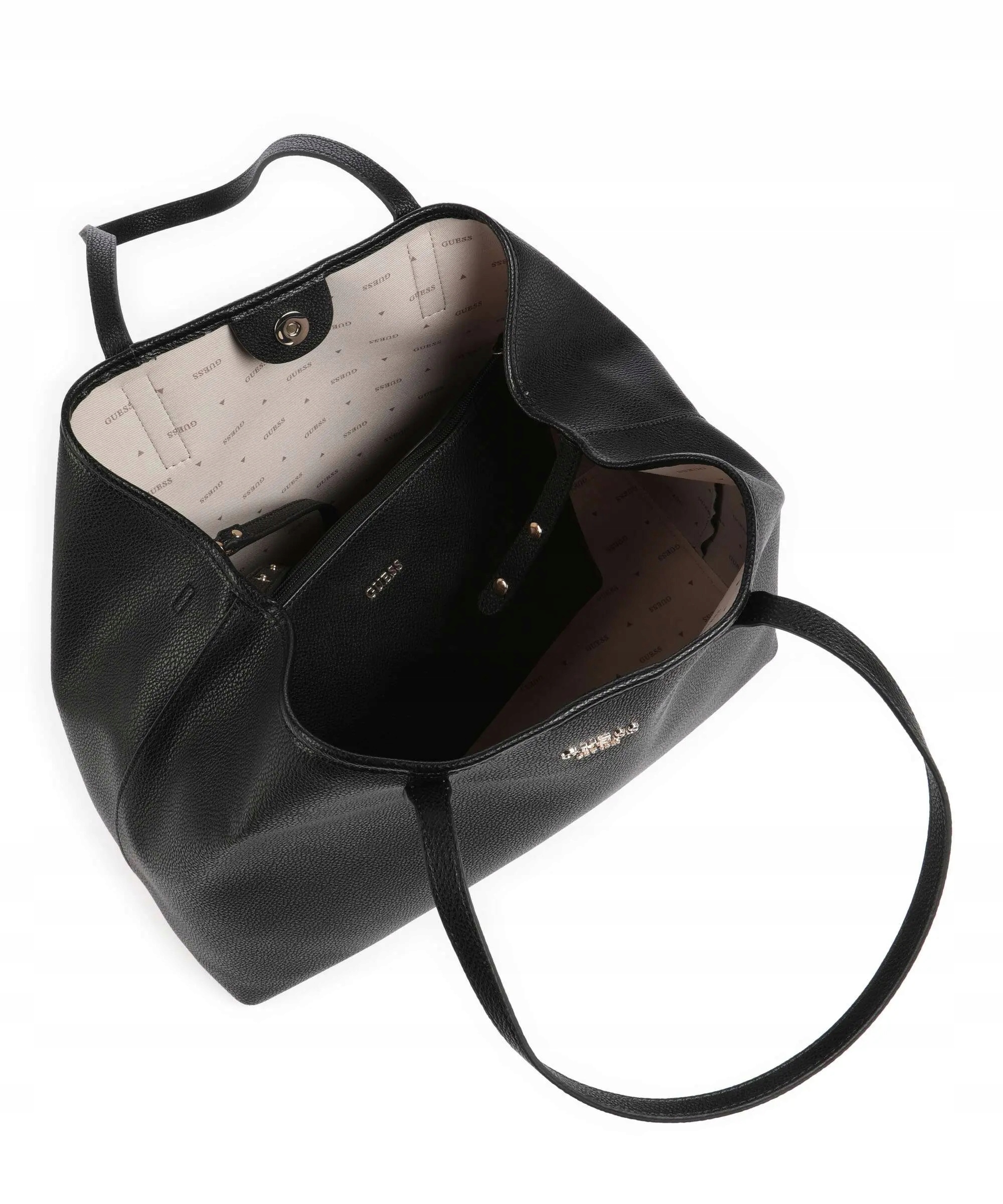 Torebka shoperka Guess Vikky 2w1 VG699528 black A4 Model Vikky