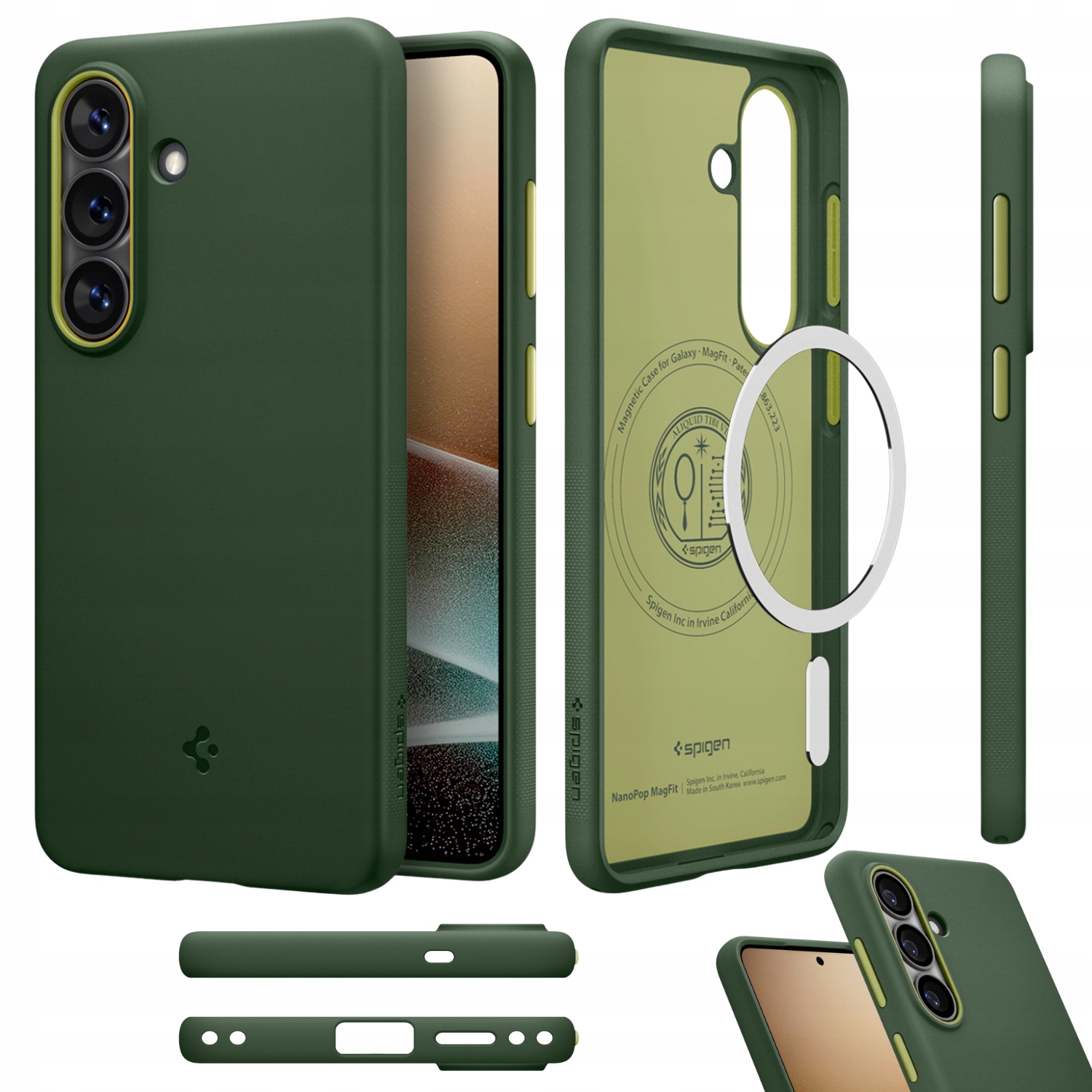 Etui Spigen Nano Pop Mag MagSafe na Samsung Galaxy S26 zielone