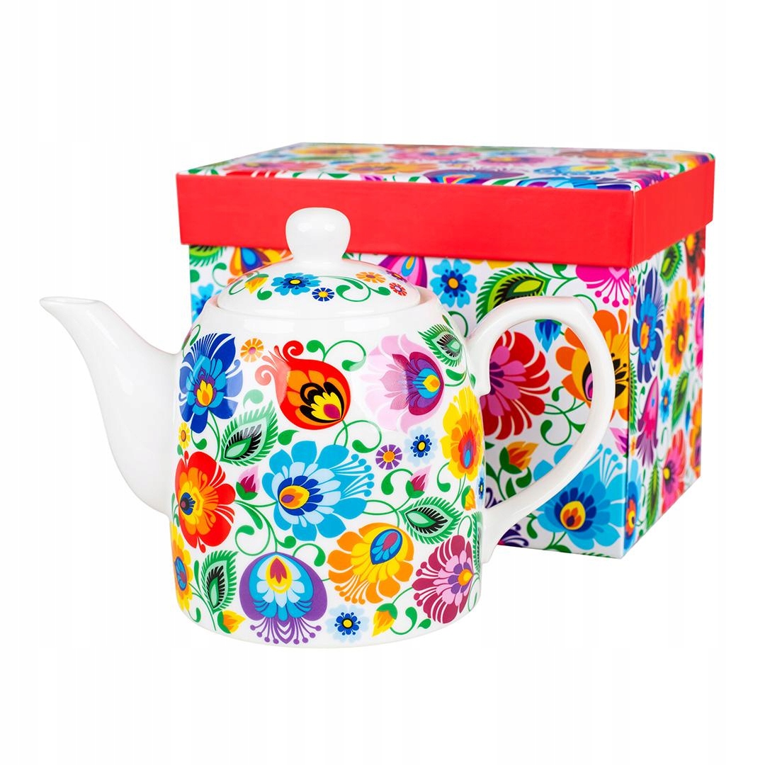 Folk džbán rybářské vzory bílý 1000 ml Folkstar