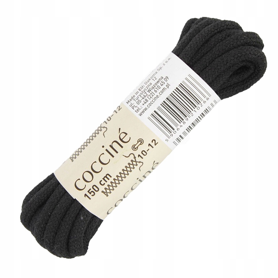 

Sznurowadła Coccine premium 150 cm black