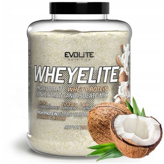 Evolite WheyElite – syrovátkový protein Wpc izolát (wpi) – 2000 g kokosu