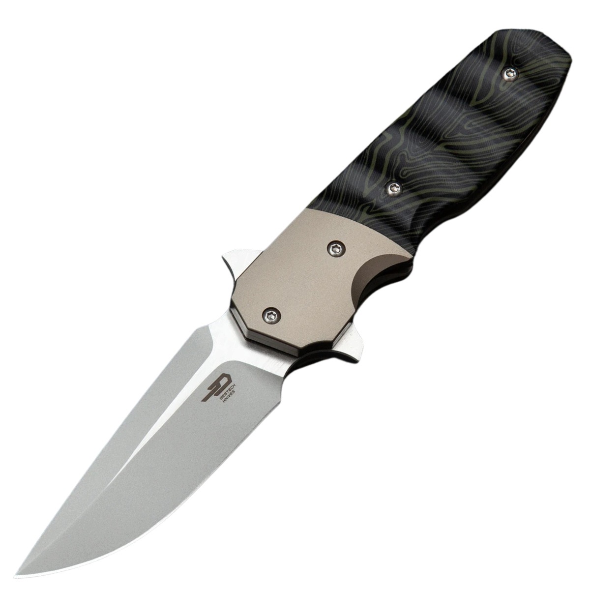 Nóż składany Bestech Freefall Bronze Titanium/Black-Green (BT2007A)