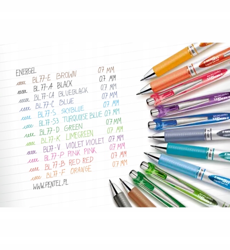 PIÓRO KULKOWE ŻELOWE DŁUGOPIS PENTEL ENERGEL 0.7 mm BL77 ZIELONE Liczba sztuk w ofercie 1 szt.