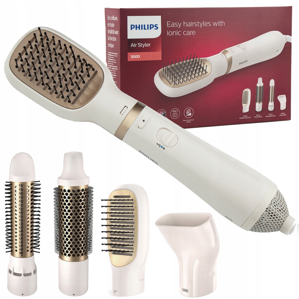 Kulmofén s ionizací Philips BHA310/00 800W 4 nástavce