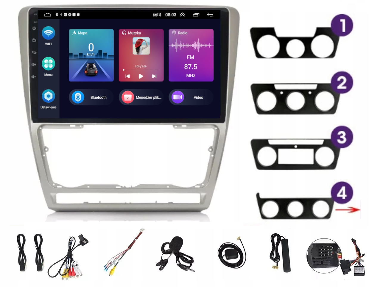 RADIO GPS ANDROID SKODA OCTAVIA 2 2007-2012 32GB