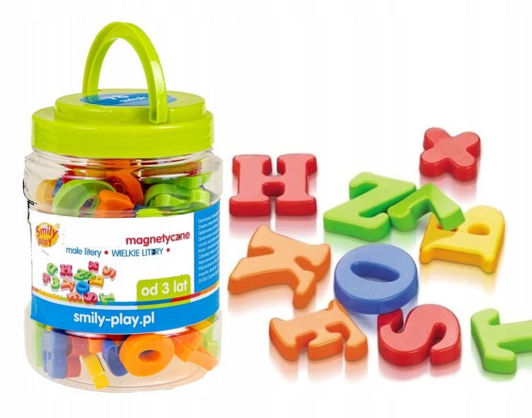 SMILY PLAY LITERKI MAGNETYCZNE na lodówkę 52 literki