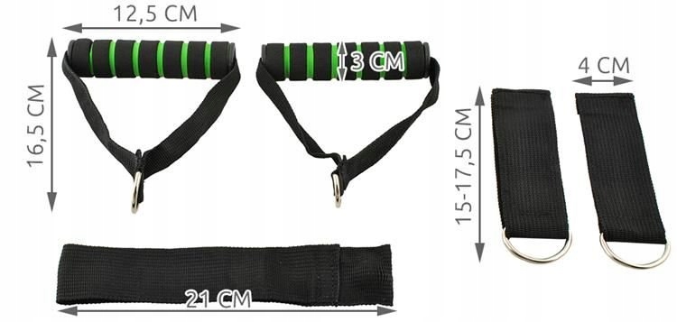 ZESTAW GUM OPOROWYCH DO ĆWICZEŃ LINY GUMY 5SZT Liczba sztuk w zestawie 5