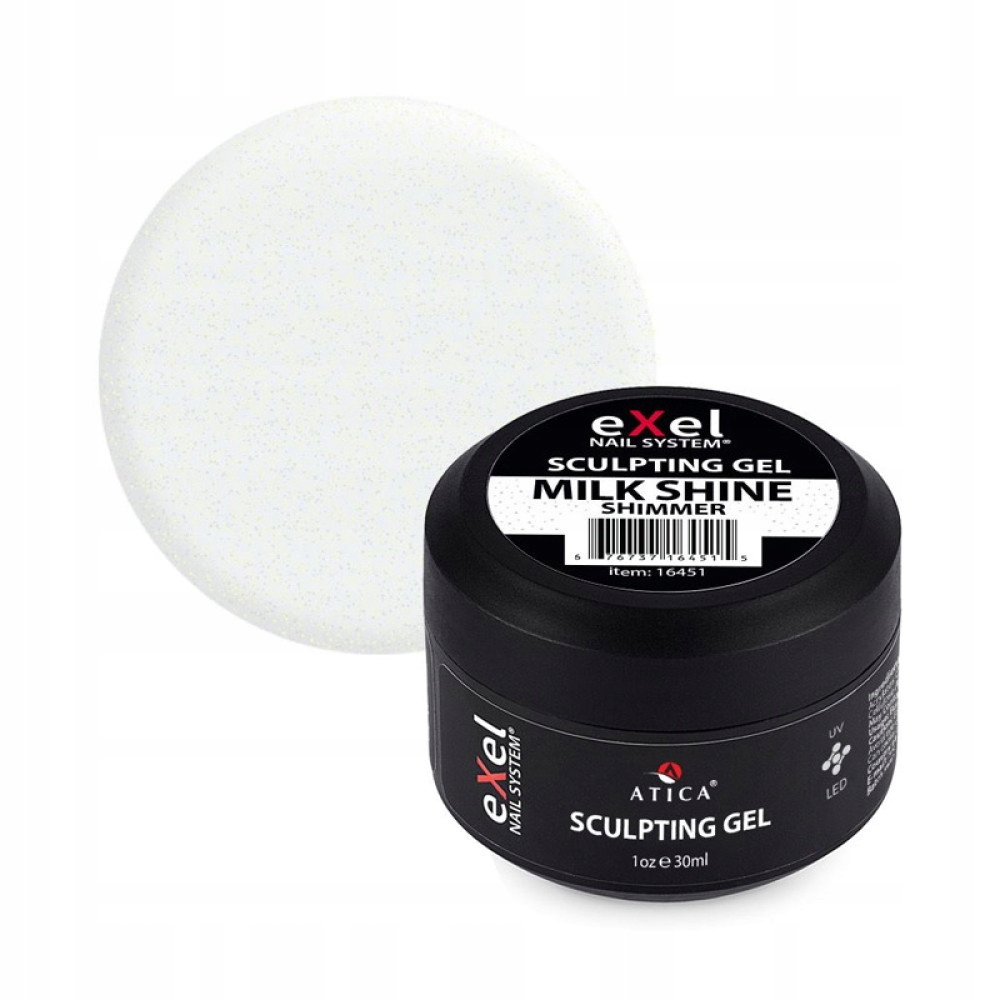 Żel Budujący do paznokci Atica eXel Sculpting Gel Milk Shine Shimmer