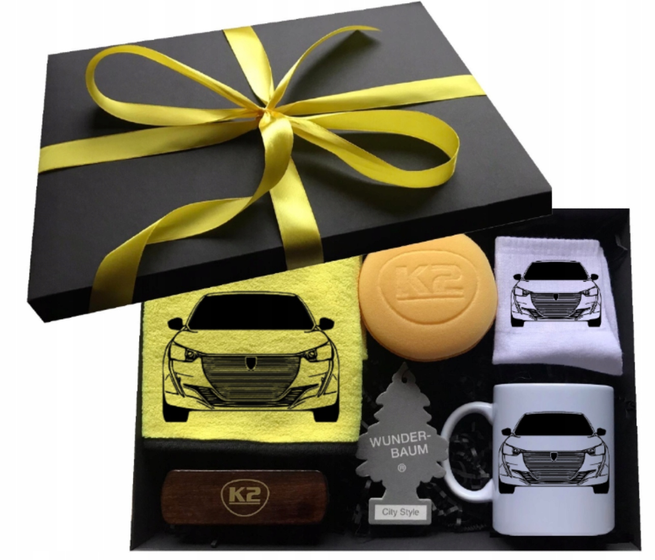 Sada dárek moto hrnečků pro chlapce, otce, bratra, řidiče auta Peugeot