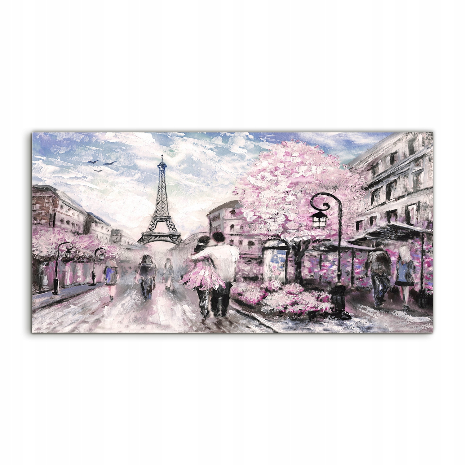 Akrylový obraz 140x70 nástenný Ulica Paríž Mesto