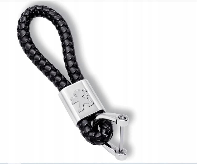 Peugeot Brelok Breloczek Brylok Pleciony Skóra