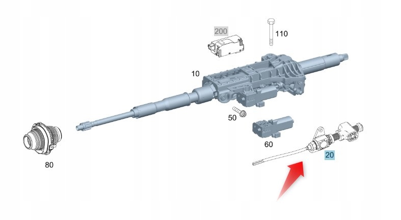 Mechanismus Regulace Volantu Mercedes Oe A2054603803