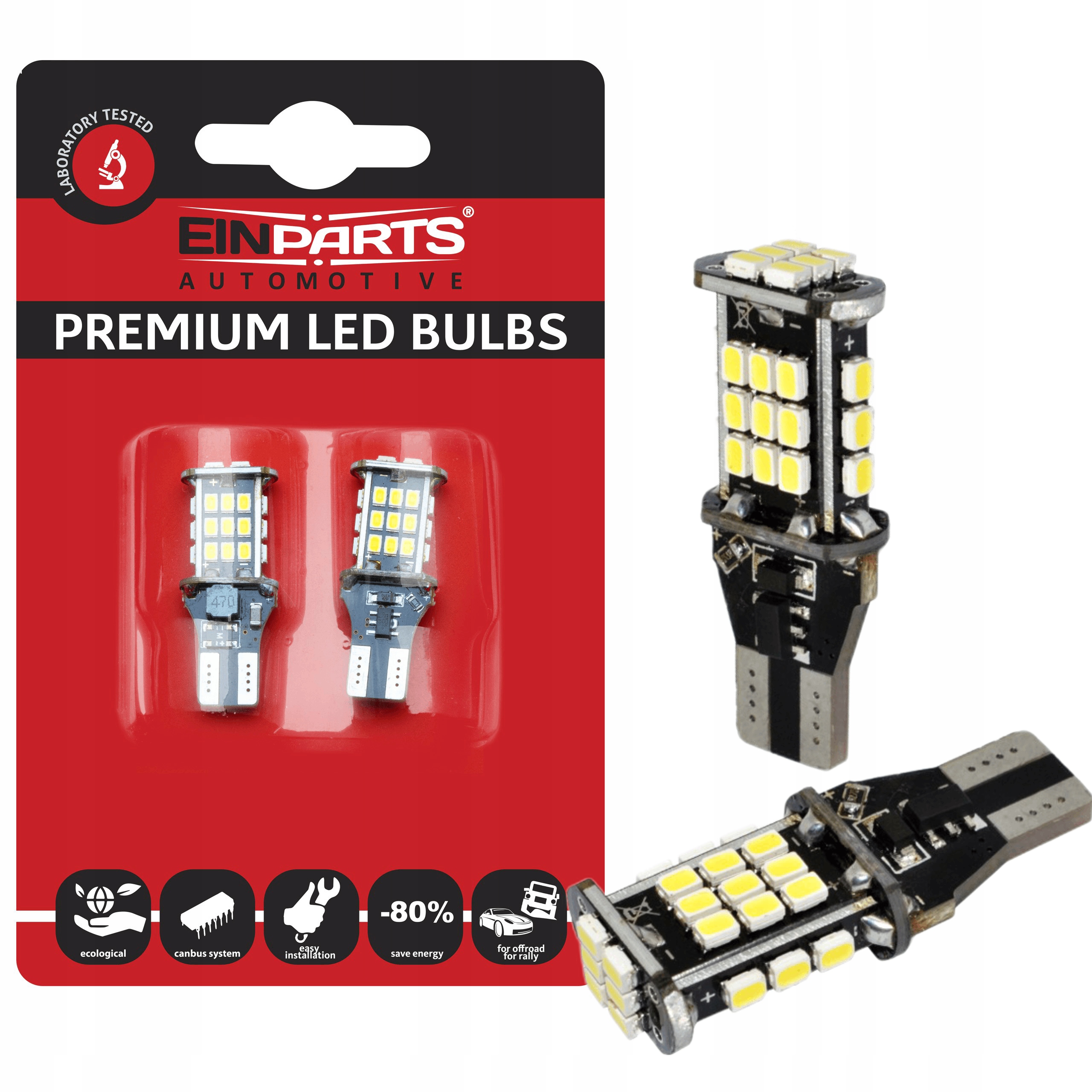 Żarówki Led Diody W16W 30 Smd 3020 6000K Canbus 2 Szt