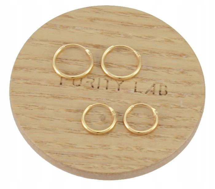 

Kolczyki Złote Kółka 8 mm, 10 mm Stal 2 Pary