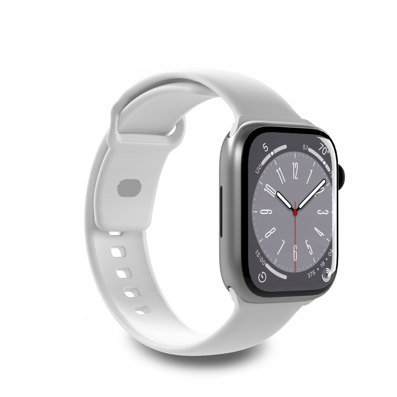 Silikonový řemínek pro Apple Watch 42 44 45 49 mm Icon bílý 2 ks