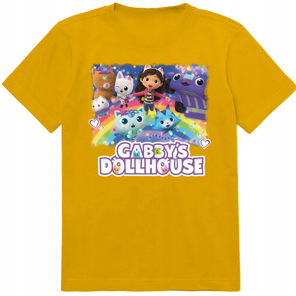 ZESTAW 3W1 KOSZULKA DLA DZIECI TATUAŻE NAKLEJKI KOCI DOMEK GABI 116 JAKOŚĆ Rozmiar XS