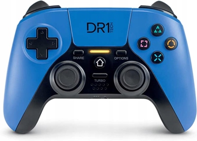 Bezdrátový ovladač kabelový ovladač pro PS4 DR1TECH, modrý