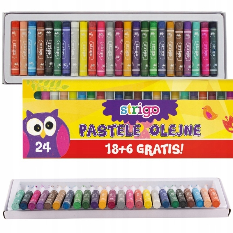 

Kredki Pastelowe Pastele Olejne 24 Strigo