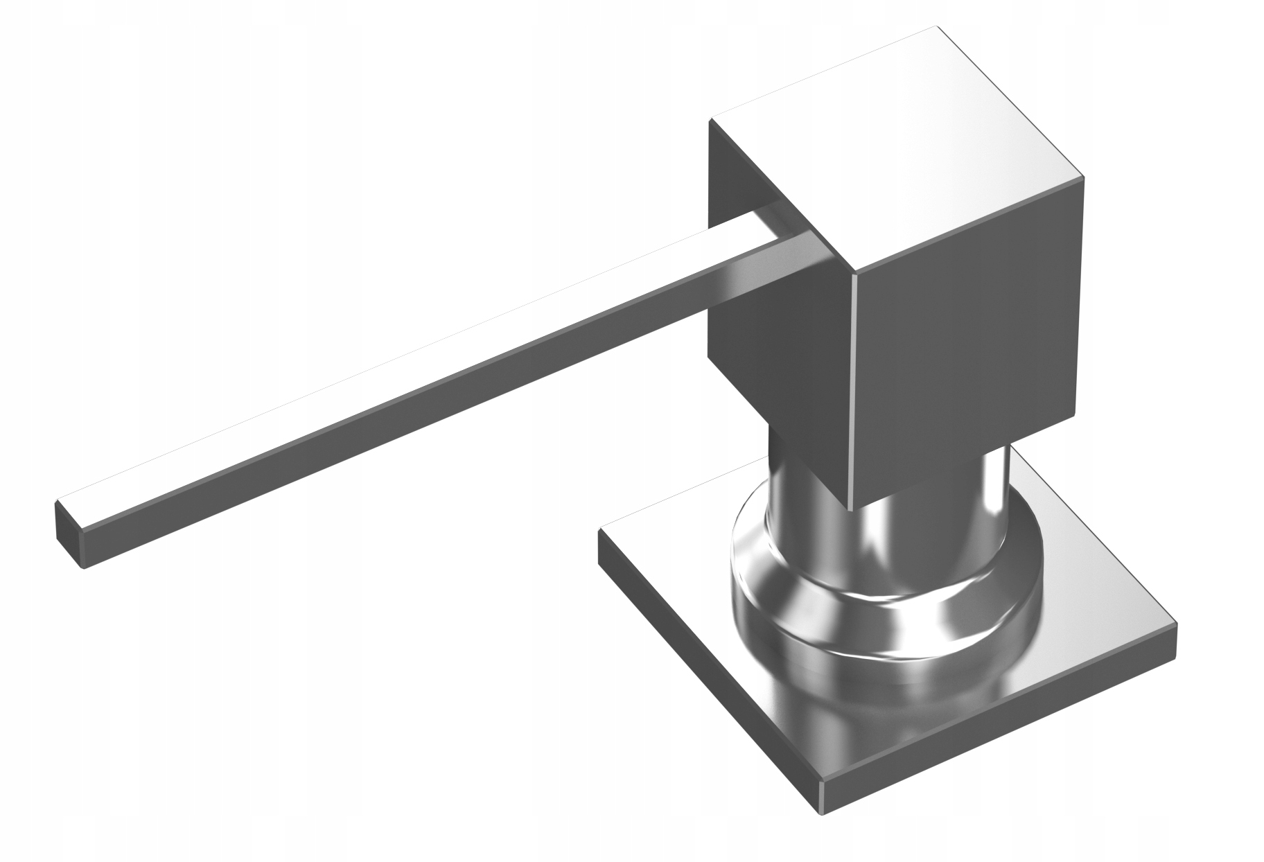 DOZOWNIK DO PŁYNU do naczyń DO KUCHNI ZLEWOZMYWAKA kwadratowy chrom 300 ml Pojemność pojemnika 300 ml