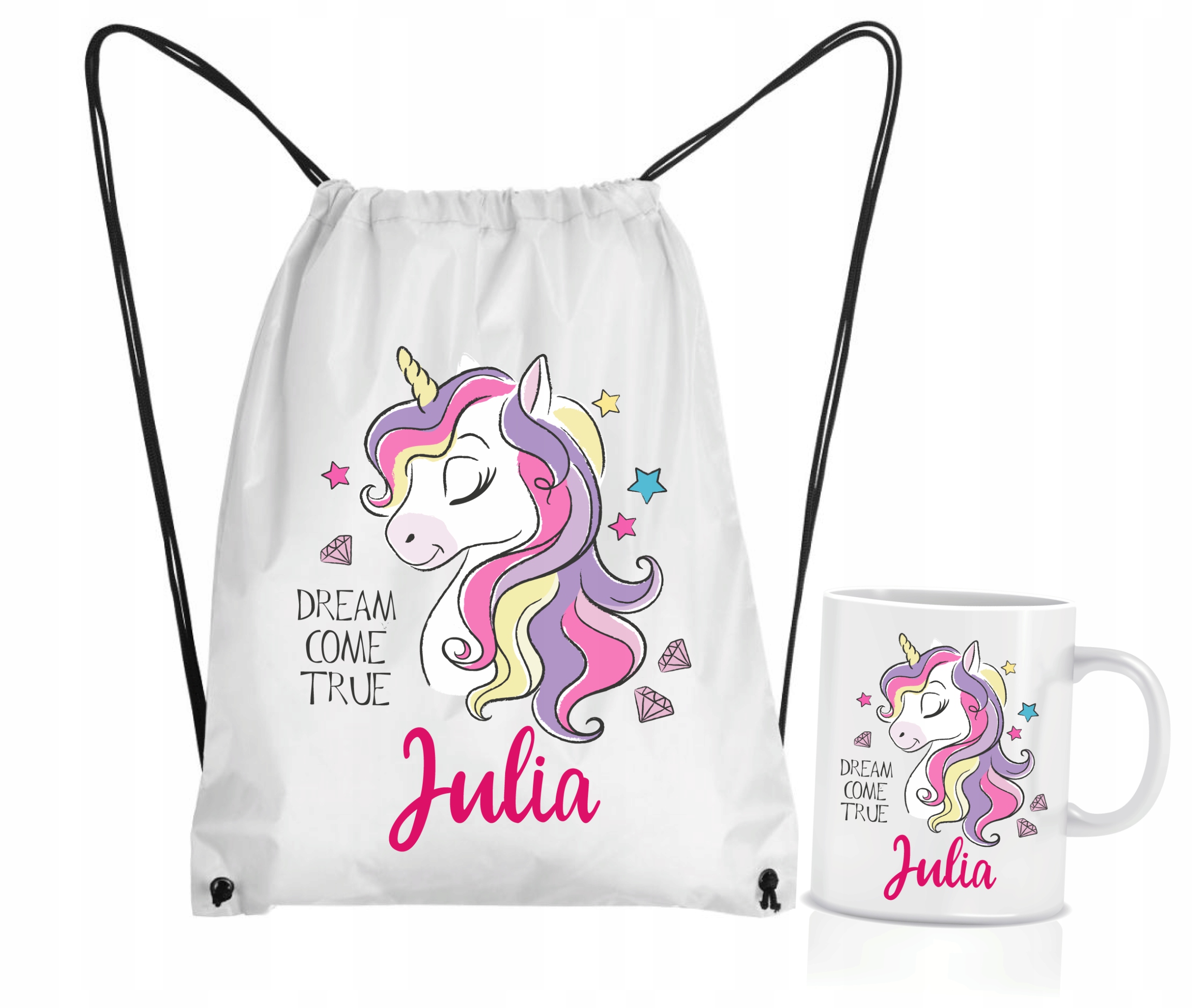 

Worek kubek z Jednorożcem dowolne imię