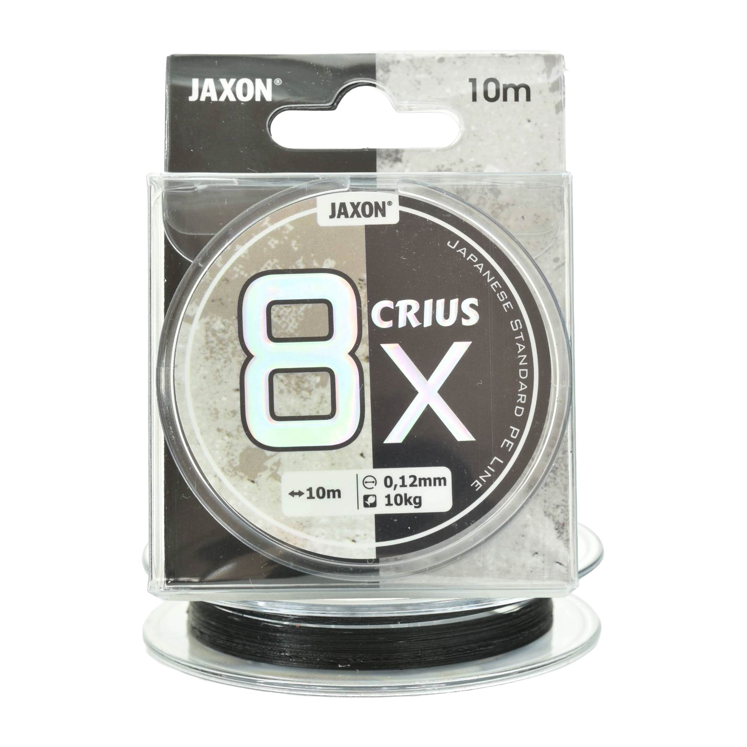 Plecionka przyponowa Jaxon Crius 8X Leader Line śred. 0.12mm czarna dł. 10m