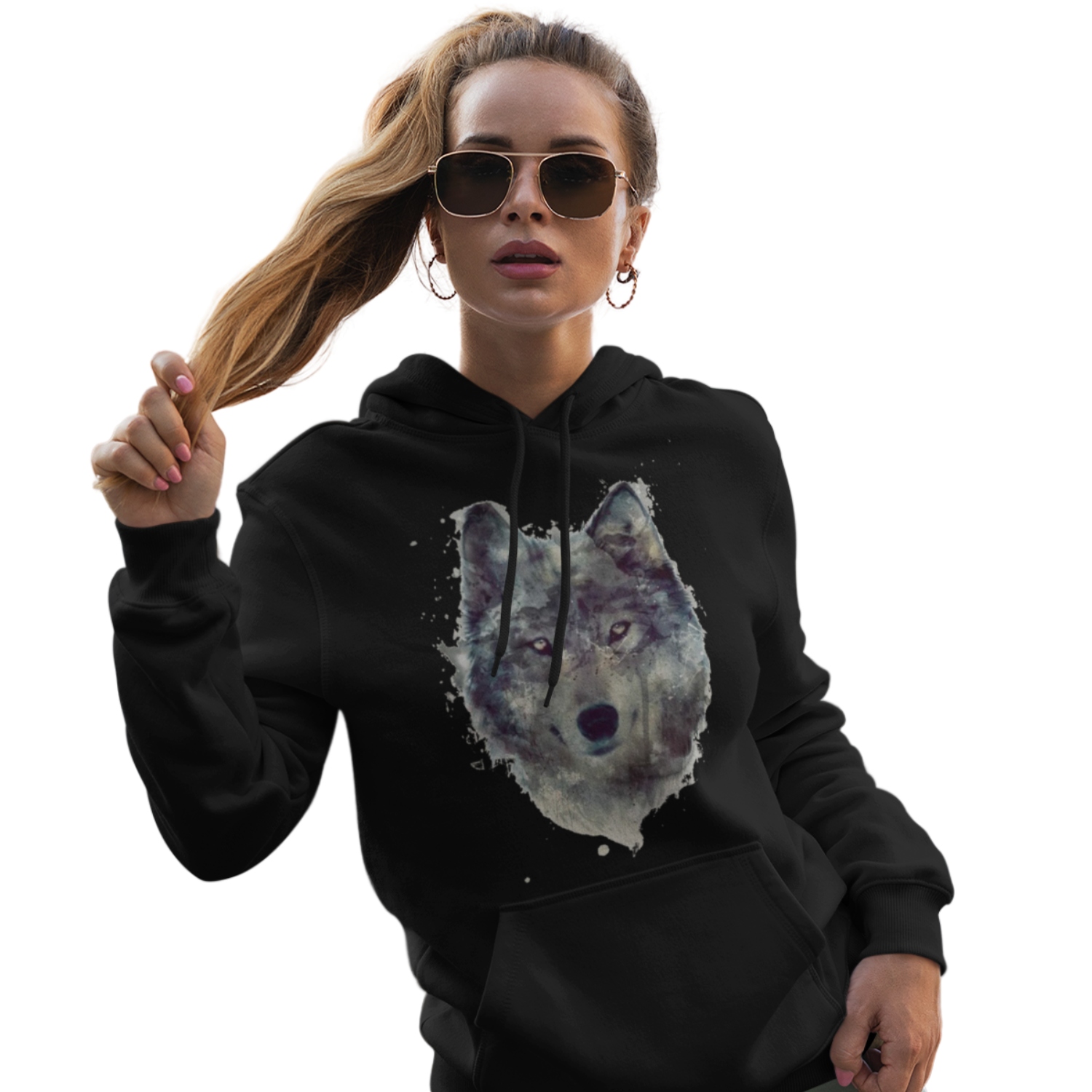 

Wilk Bluza Damska Z Kapturem Z Wilkiem