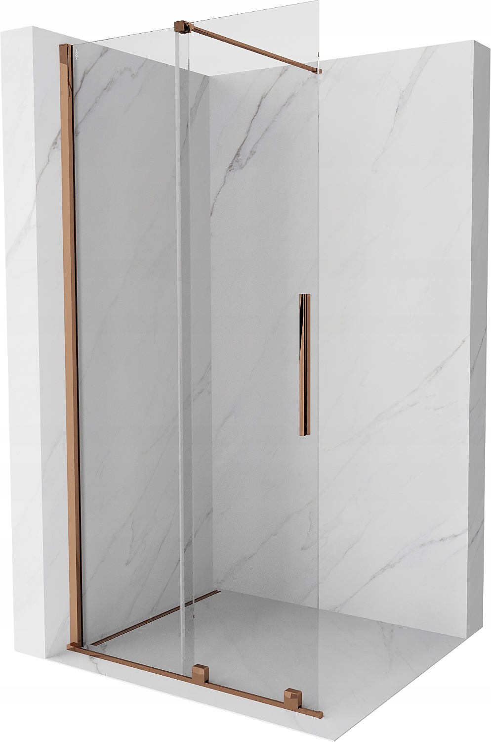 Mexen Velar Ścianka Prysznicowa Rozsuwana Walk-in 90x200 CM Rose Gold