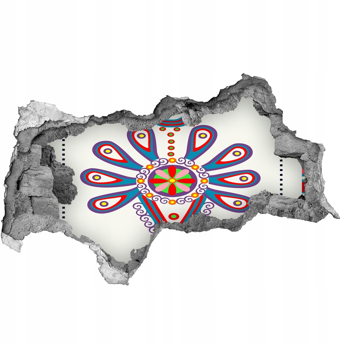 

Dziura 3d fototapeta Naklejka Polski wzór ludowy