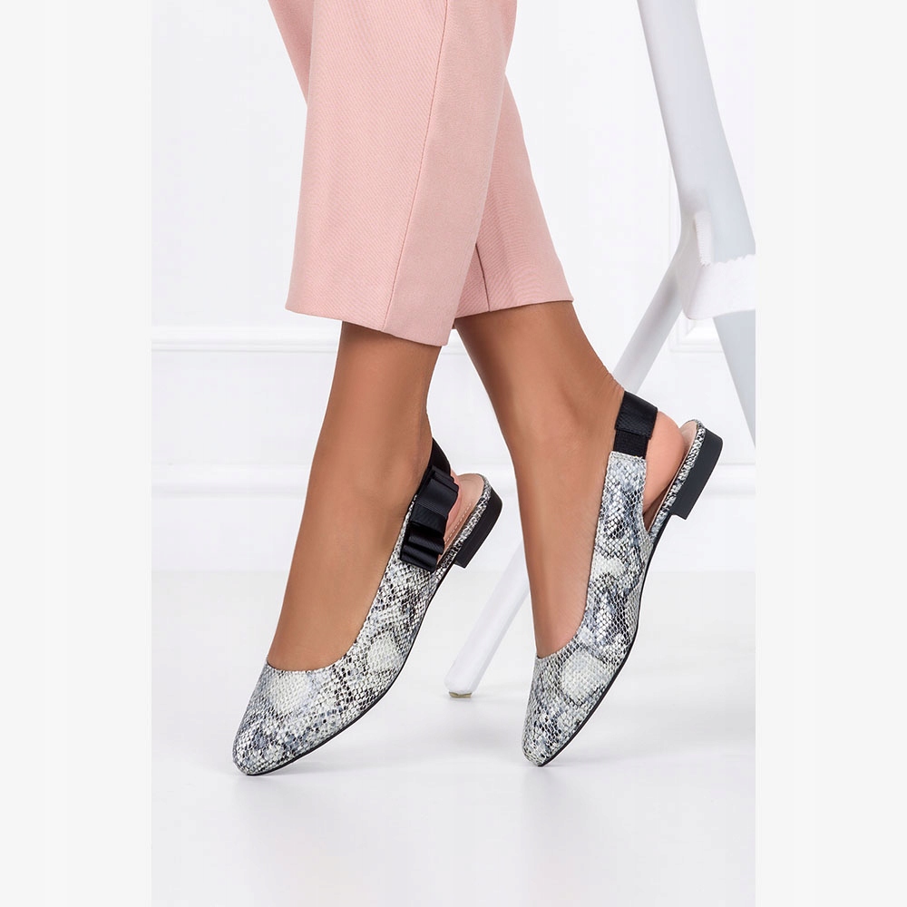 BALERINY BUTY DAMSKIE Z ODKRYTĄ PIĘTĄ PŁASKIE r 40 Płeć kobieta