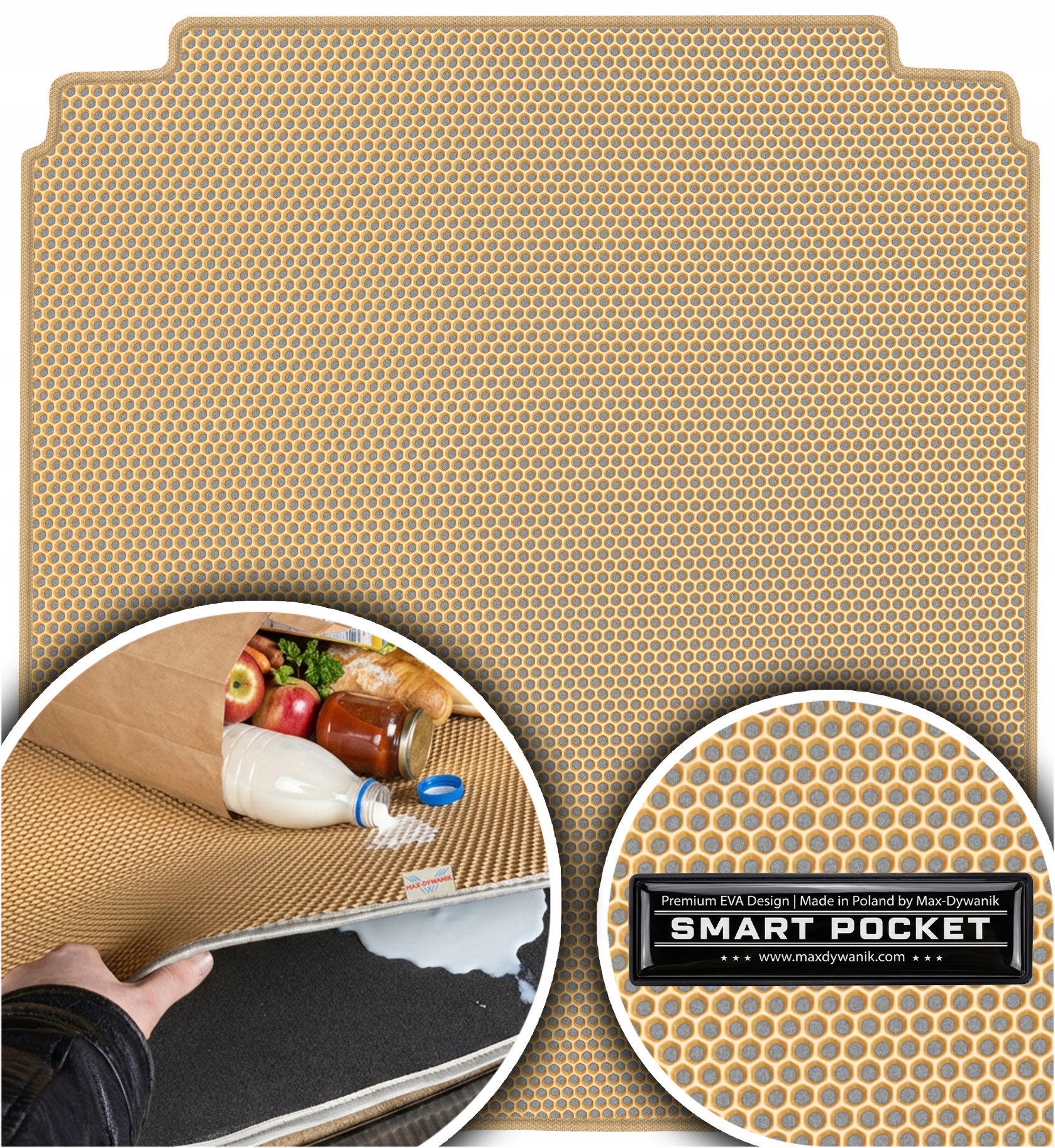 Peugeot 607 Sedan 1999-2010 Vložka do kufru Eva Smart Pocket Béžová