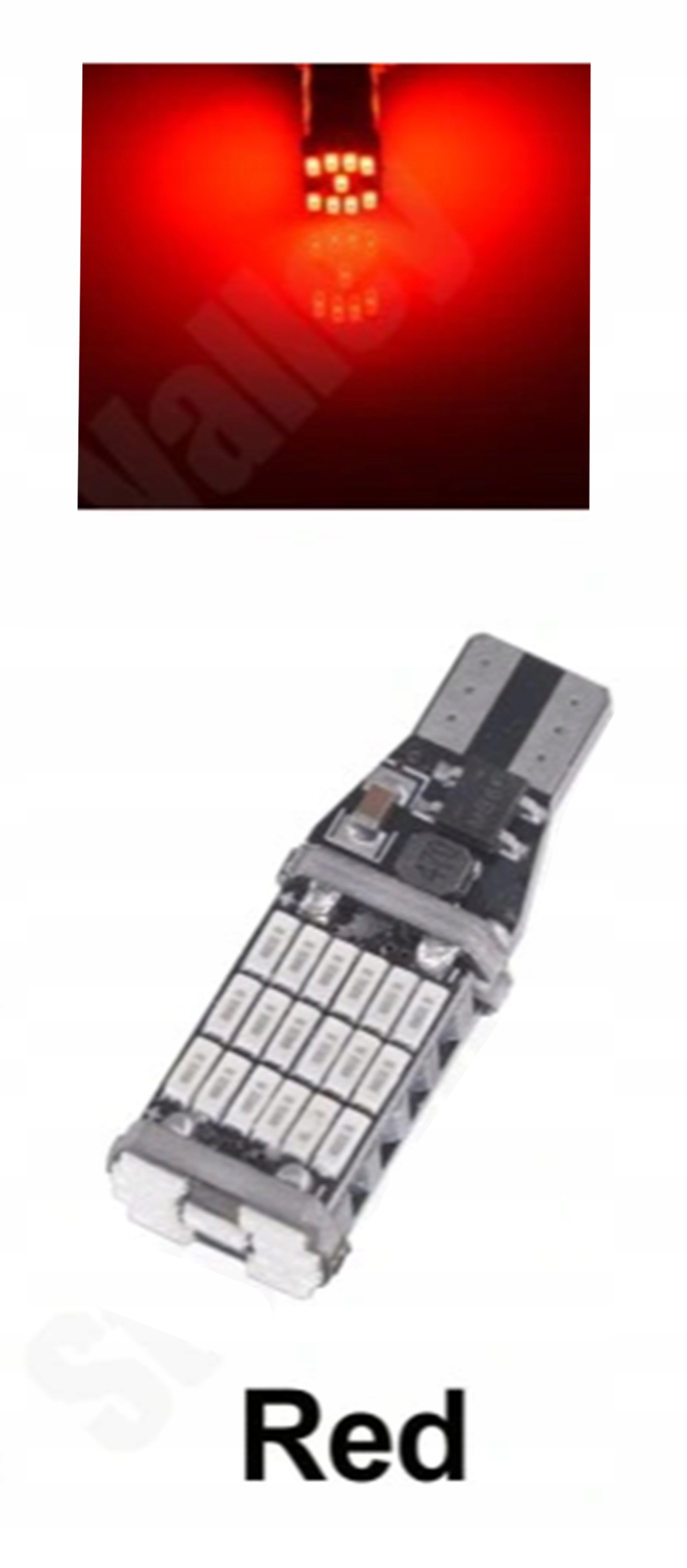 

Żarówka W16W Led Canbus 12V Czerowna 45LED 4014