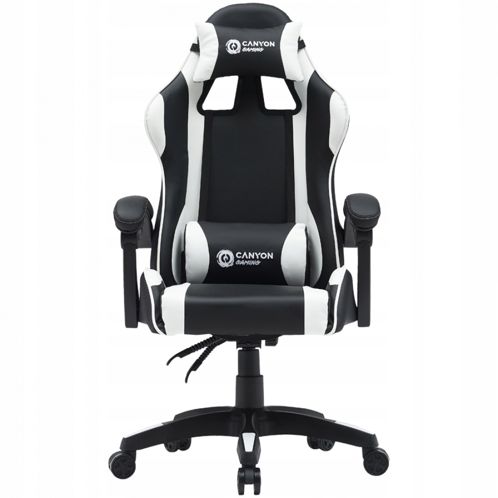 Fotel gamingowy ergonomiczny czarno-biały Canyon SGCH2 czarny-biały